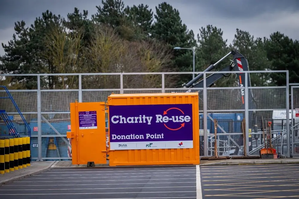 charity re-use orange container