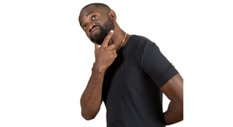 Man with pensive face