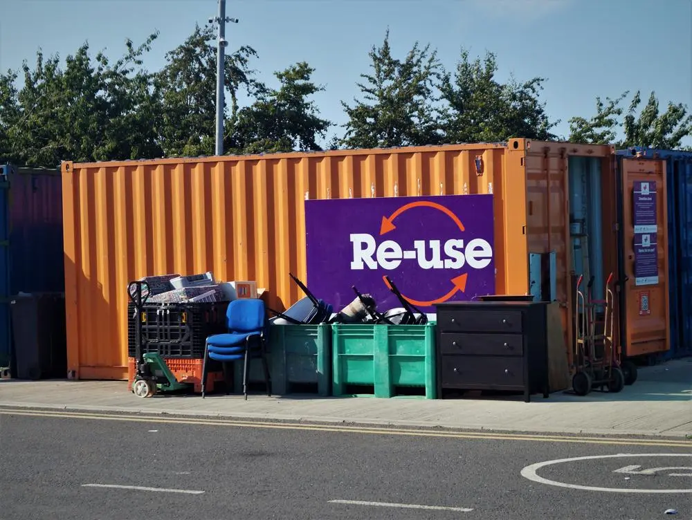 Orange container for re-use items