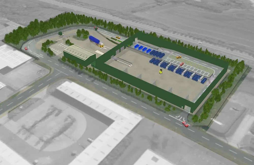 Image showing what the new Haverhill Recycling Centre will look like. 